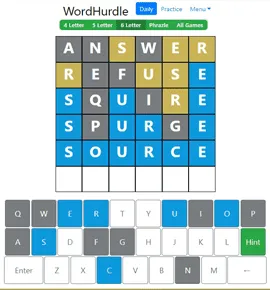 Word Hurdle Game